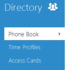 User Directory 2000 users. Three telephone numbers per user. Circle dialling.