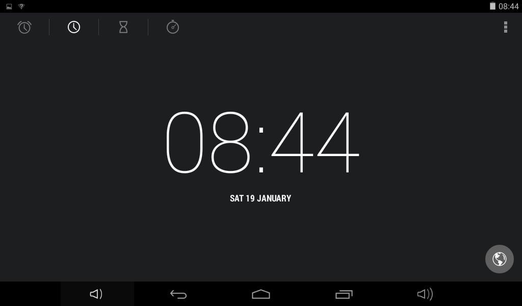 Clock After tapping on clock icon in Launcher screen, the