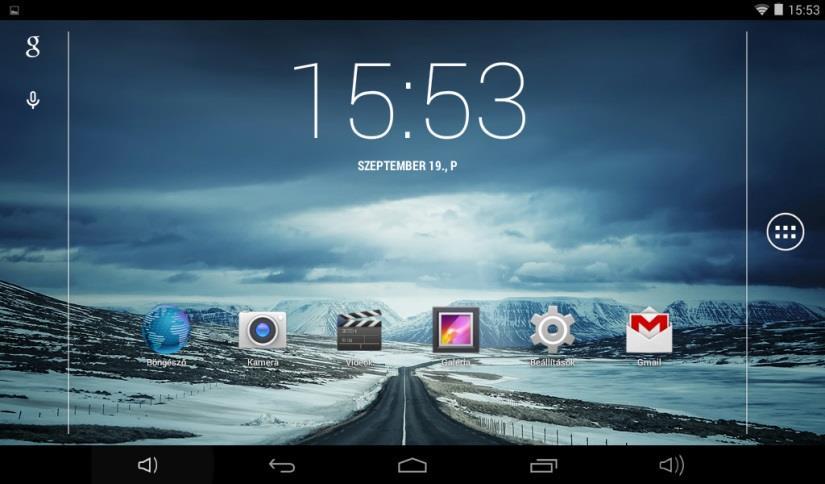 II - FUNCTIONNING OF THE TABLET Navigation Tablet has five home screens by default.
