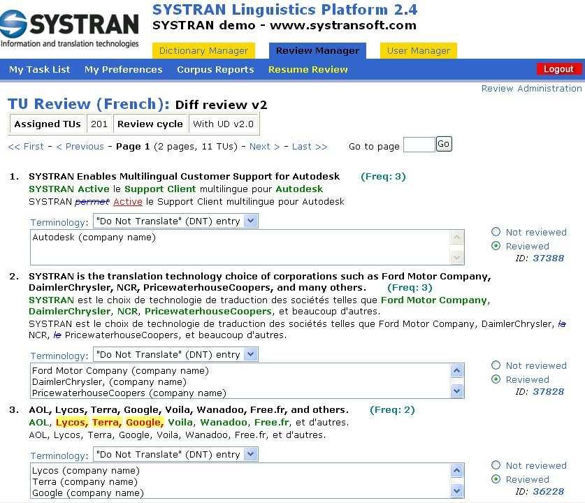 SYSTRAN Review