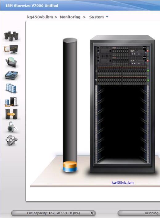 IBM Storwize V7000 Unified Integrates Storage Administration Integrates file and block applications in a single storage system Adds