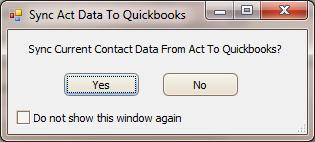 The new button is at the end of the QSalesData toolbar and allows you to select either ACT > QB or QB > ACT.
