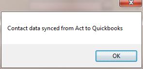 If you have made a change to the record in ACT, make sure to his the SAVE button on the toolbar before clicking on the ACT > QB button.