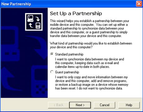 To create an ActiveSync partnership between your HP ipaq and your personal computer: 1. Insert the Companion CD that came with your HP ipaq into the CD-ROM drive on your computer.