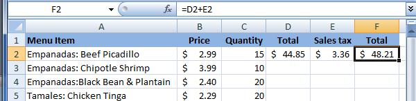 Since each formula is using the same tax rate, we want that reference to remain constant when the formula is copied and filled to other cells in column D.