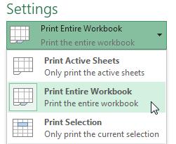 For example, if you have multiple worksheets in your workbook, you will need to decide if you want to print the entire workbook or only active worksheets.