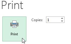 Click the Print button to print the selection.