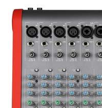 M822USB Compact 8-channel 4-bus mixer 4 MIC/LINE inputs and 2 MIC/LINE STEREO