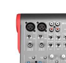 Mi10 Compact 10-channel 2-bus mixer 2 MIC/LINE inputs with