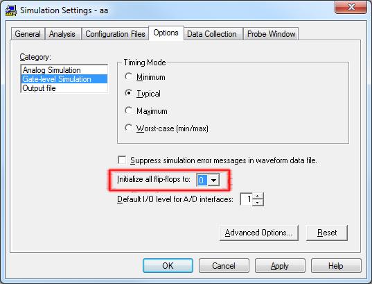Important notes UM2167 2 Important notes Before starting the simulation, make sure that the option Initialize all flip-flops is set to 0 as shown in the following figure: in your simulation profile
