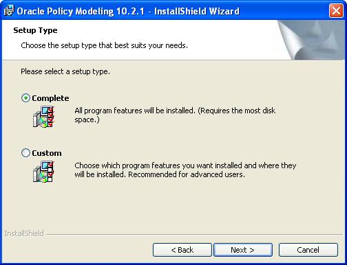 Step 3 Install Oracle Policy Modeling 1.
