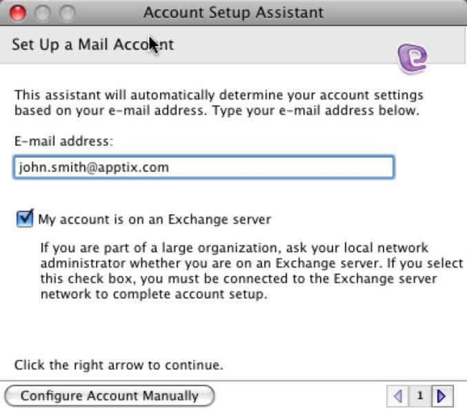 Entourage 2008 Configuration / Installation & Configuration Page 4 of 8 3) From the Account Settings window, click the New button to add an email account (the example below already shows an existing