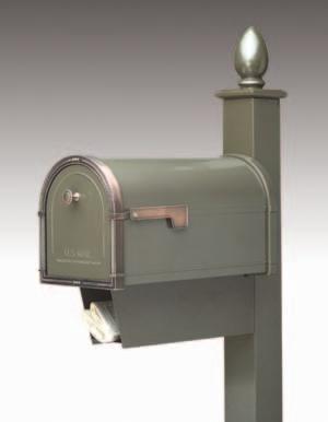 A options Locking Insert accessory (item 5519) is available, providing the peace of mind that your mail will stay secure.