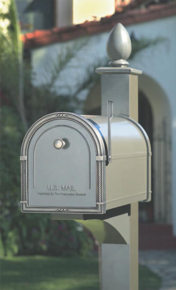 F or multi-home installations, up to four mailboxes can be mounted on a single post by using