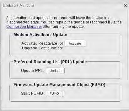 7.1.10 Update/Activate a Modem Some 3G/4G modems can be updated and activated while plugged into the router. Updates and activation methods vary by modem model and service provider.