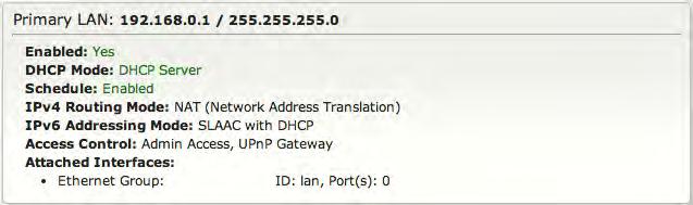 6.5.1 Local IP Networks Local IP Networks displays the following 