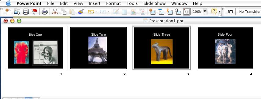 This is where the selected slide will be moved to Saving Your Presentation Select Save under the Microsoft Office button on the upper left menu.
