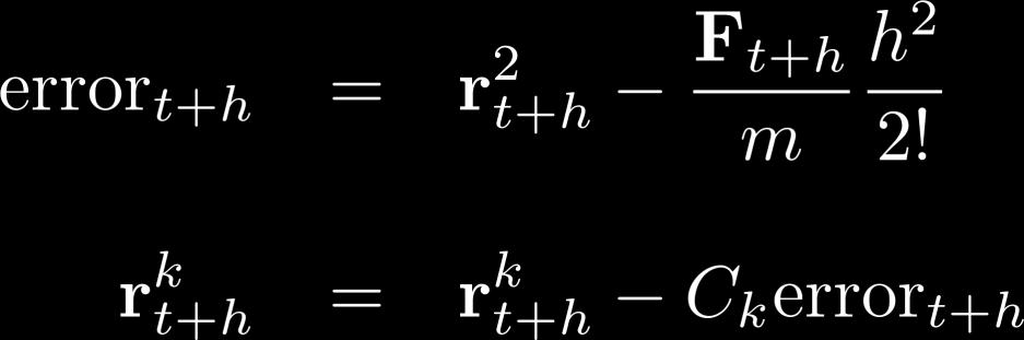 Gear - Correction error error correction coefficients k = 0 k = 1 k = 2 k = 3 k = 4 k = 5 3 251