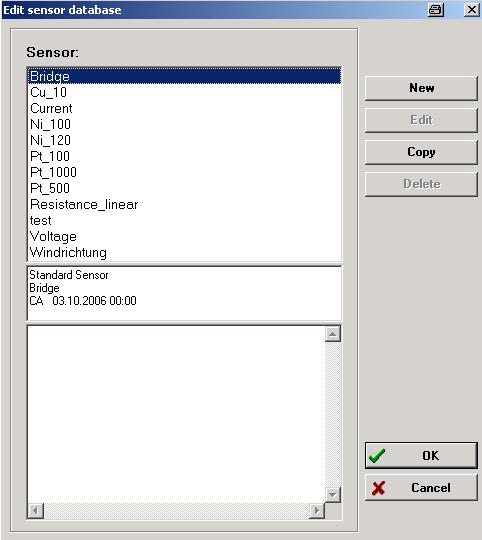 CONFIGURATION 5.4.2 Sensor Name For the different variable types several predefined sensors are available, e.g.