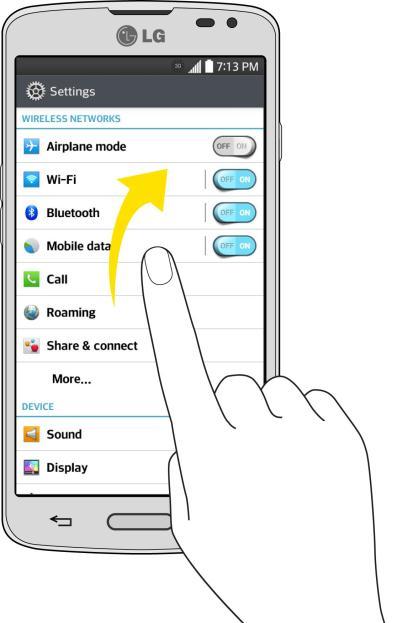 This finger gesture is always in a vertical direction, such as when flicking the contacts or message list.