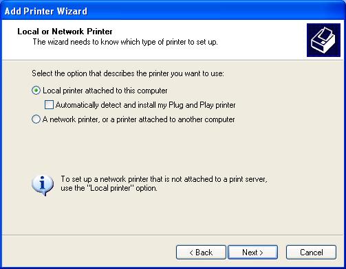 2 1 From the [Start] menu, select [Printers and Faxes]. The [Printers and Faxes] folder appears. 2 Click [Add a printer] in [Printer Tasks].
