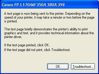 When the installation is complete, the [Add Printer Wizard] dialog box closes.