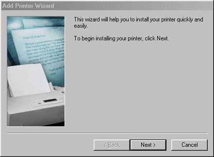1 From the [Start] menu, select [Settings] click [Printers]. The [Printers] folder appears.