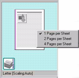 [Output Method] Switches the job mode between [Print] and [Edit and Preview]. 3 Printer Properties [Print] Executes a normal print job.