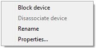 4.3 Blocking or Disassociating a Device Wireless USB A/V Adapter Set User Guide The Wireless USB Manager screen allows you to remove devices or to temporarily disable them from connecting to the Host.