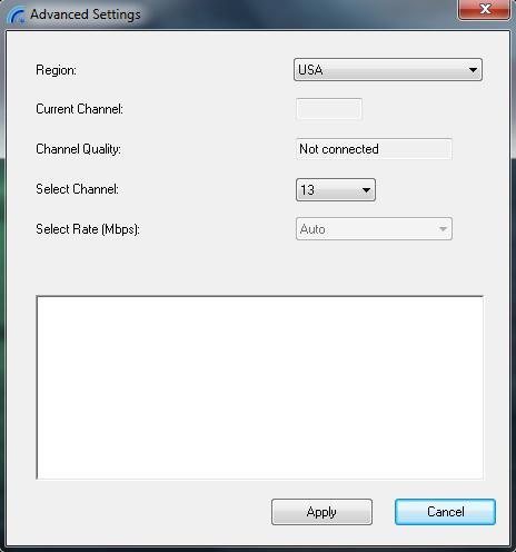 5 Advanced Settings Figure 7: Editing Device Name in Wireless USB Manager The Advanced Settings screen of the Wireless USB Manager allows configuration of the Channel