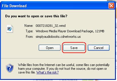 A pop up window will appear asking if you want to open or save the