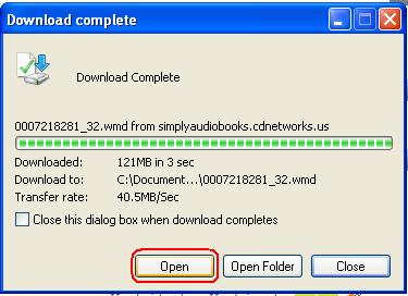 If you would like to open the file without downloading to your PC, please select the open option.