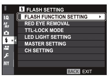 1. Press the <CH/OK> Button for 2 seconds or longer until <Fn> is displayed. 2. Select the custom function number (No). Turn the Select Dial to choose the Custom Function No. 3. Change the Setting.