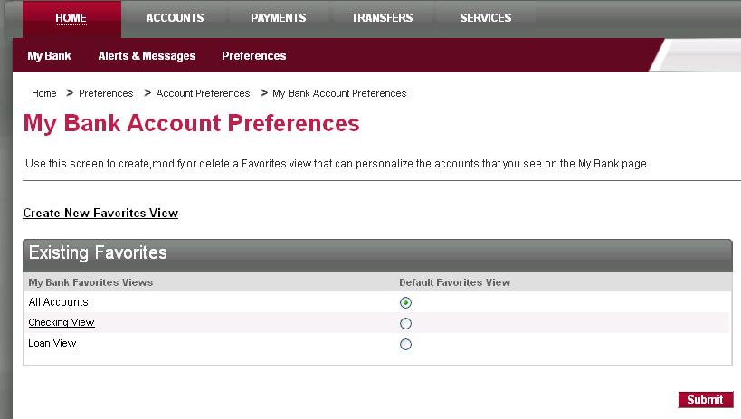 Account Preferences Change Account Preferences The Change Account Preferences page enables you to set preferences specific to each of your accounts in relationship with Online
