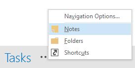 Outlook 2016 Notes Notes Navigate to notes Create a note Delete notes Right click the