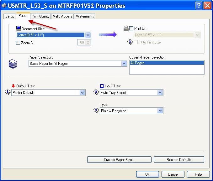 Continued Printing from your Computer Printing to the Bypass Tray (Manual Feed Tray) Select the Properties button on your print driver.