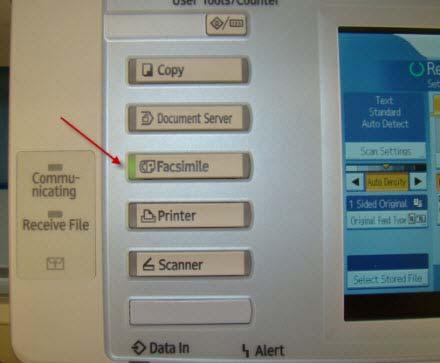 Chapter 4: Sending a Fax Select the Facsimile button to