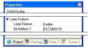 () Lamp Feature Select the placed lamp and set its bit address in
