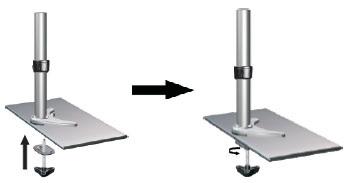 Ensure that the Desk Clamp is making full contact with the desk surface.