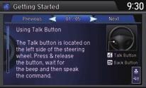 The d Voice Help command is available on most screens. c Press and release the d (Talk) button.