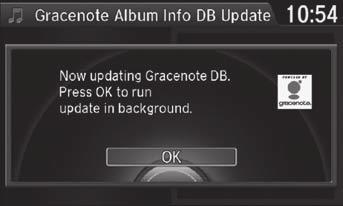 Press u. 1 Updating Gracenote Album Info To acquire updated files: Consult a dealer. Visit http://www.navteq.com/gracenote/ honda.