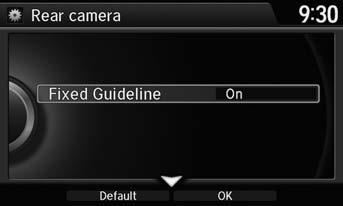 Multi-view Rear Camera About Your Multi-View Rear Camera Multi-View Rear Camera Settings H SETTINGS button Camera Settings Fixed Guideline Rotate i to select an