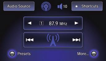 Source List Icons Presets Select to store a station.