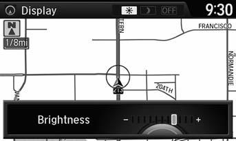 Map Color System Setup Switching Display Mode Manually Set the screen brightness separately for Day and Night modes.