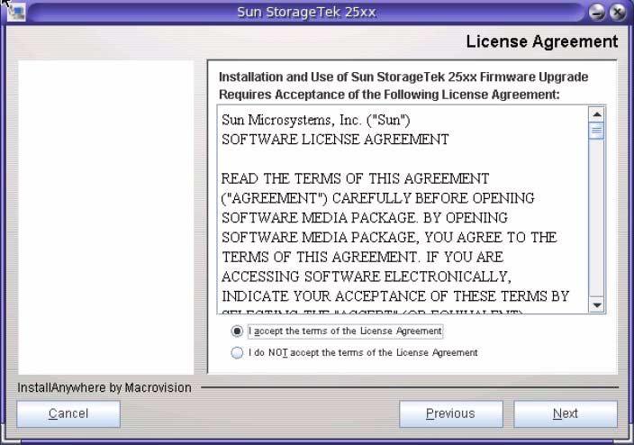 FIGURE 1-2 Upgrade Utility License Agreement Screen 8.