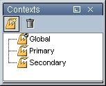 Click on the Insert Context icon again to get the dialog-box to enter the new context. Then click on the Definition tab.