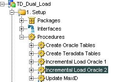 Perform an incremental load on the Oracle Source and run the incremental load process on TD1 using scenario 1 and