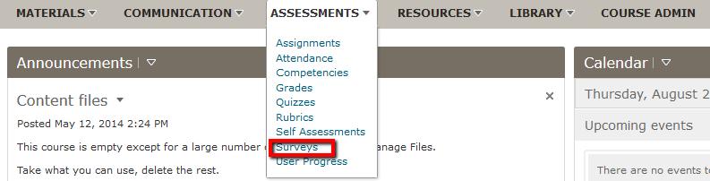 Creating Surveys 1. Once you are in your Surveys page, to create a new survey, click New Survey.