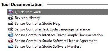 Sensor Controller Studio Hands-On Introduction This introduction lab is the entry level guide on how to use sensor controller studio to generate and debug code that will run on the sensor controller
