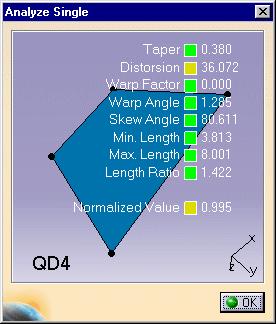Select the Mesh tab page to view mesh composition statistics. 4. Click the Single Analysis icon.